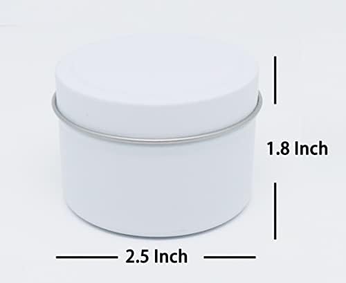 Aroparc - 24 Count White Candle Tins 4oz for Candle Makers and Travelers