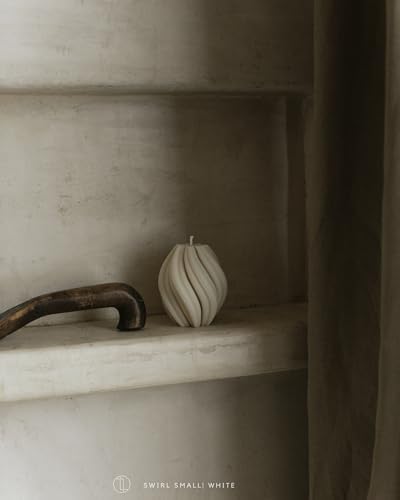 Spiral White Candle for Home Decor