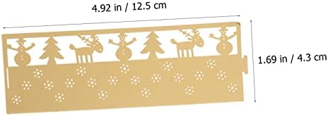 Ciieeo 50 Pcs Gold Christmas Candle Lampshade Decor