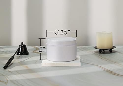Aroparc 8oz Candle Tins White 24-Piece Set