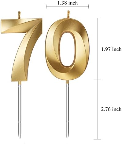 70TH BIRTHDAY CANDLE A BEAUTIFUL CLASSIC CHOICE FOR CELEBRATION