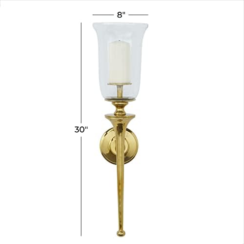 Deco 79 Gold Candle Sconce