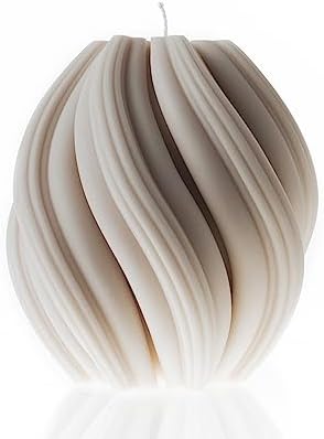 Spiral White Candle for Home Decor