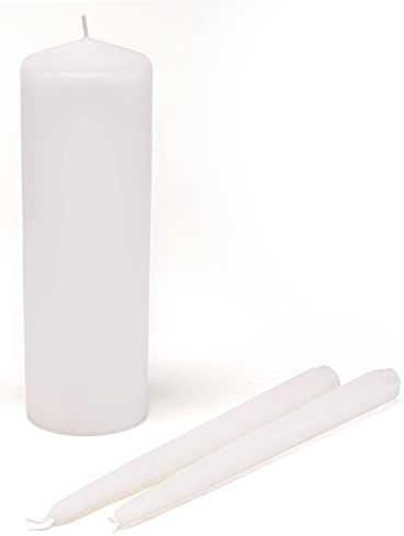 Wedding Accessories Basic White Unity Candles Set of 3 9 inch