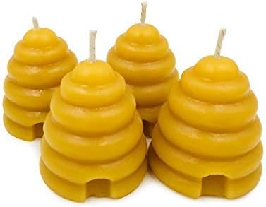 Pure Beeswax Beehive Candles Pack of 4