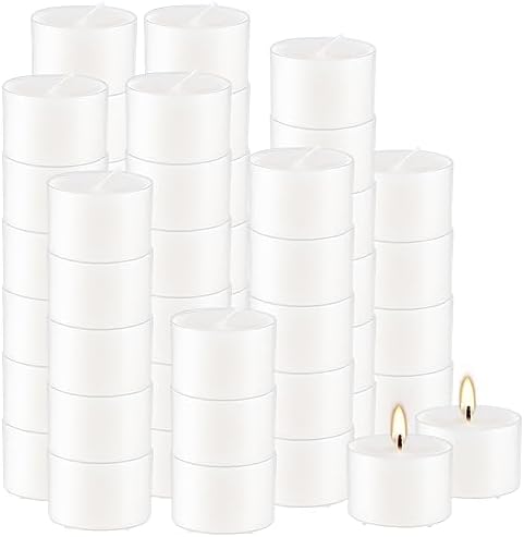 White Vanilla Scented Tealight Candle Set for Relaxation