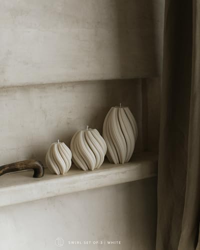 Spiral White Candle for Home Decor