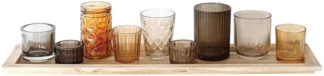 Solid Paulownia Wood Candleholder Set