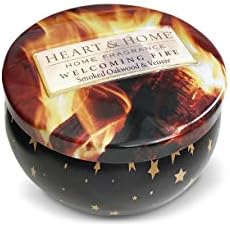 Heart Home Christmas Candle Welcoming Fire