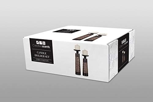 Creative Scents Pillar Candle Holder Set