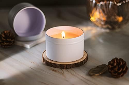Aroparc 8oz Candle Tins White 24-Piece Set