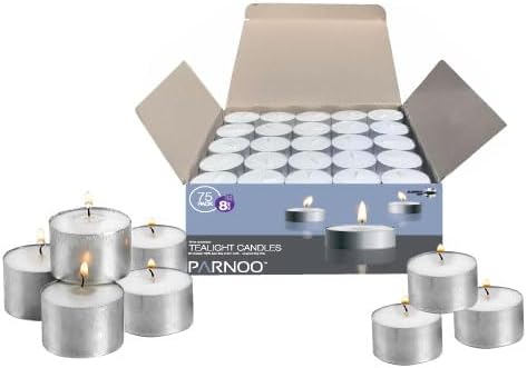 75-Count Bulk Set of Clean-Flaring Votives - Perfect for Romantic Nights
