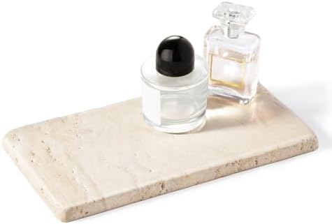 BCS Natural Travertine Candle Plate - Elegantly Designed for Home Use