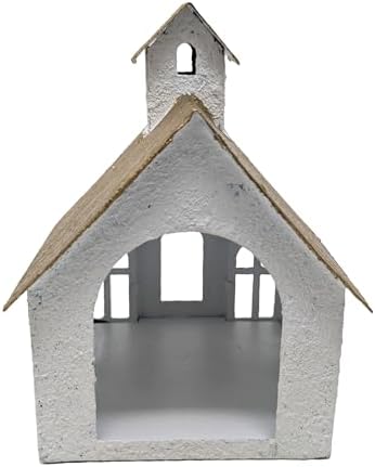 Orchid Ivy Rustic Church Candle Holder with Cross Cut Out