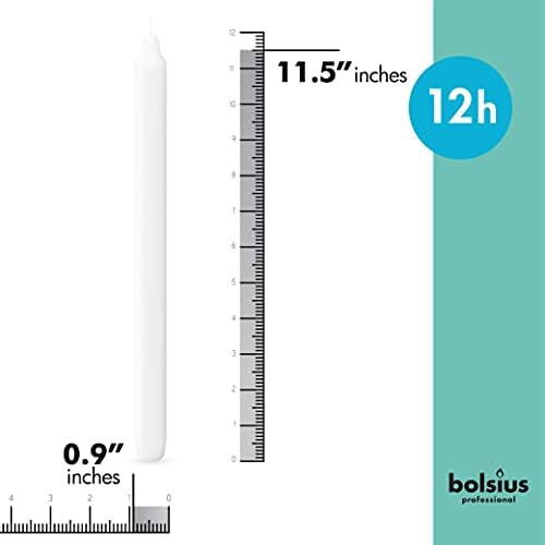 BOLSUS White Candlesticks - 50 Picks Dripless Long-Lasting No Smoke Fresh Candle