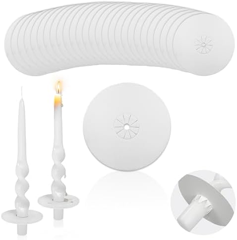 20 Pcs Taper Candle Drip Protectors - Clean Surface Safe Use