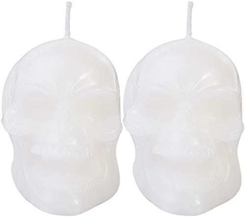 Festive Halloween Skull Candles