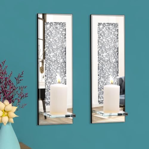 Pibeyer Crystal Crush Diamond Wall Candle Holder Set of 2