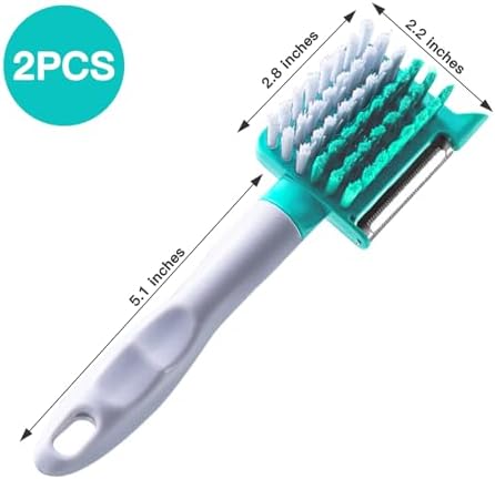 2 in 1 Vegetable Brush Julienne Peeler