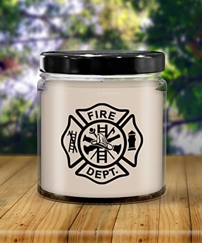 Firefighter Maltese Cross Candle Novelty Gift
