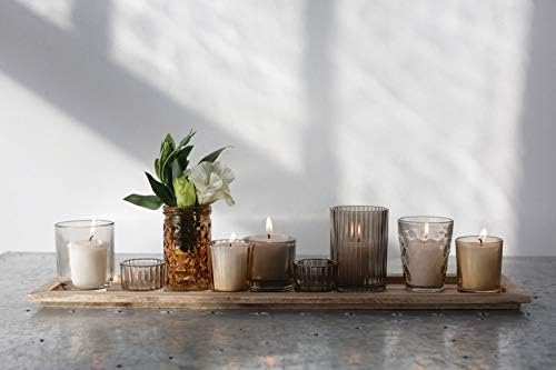 Solid Paulownia Wood Candleholder Set