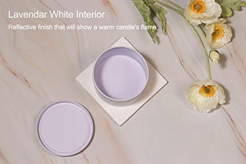 Aroparc 8oz Candle Tins White 24-Piece Set