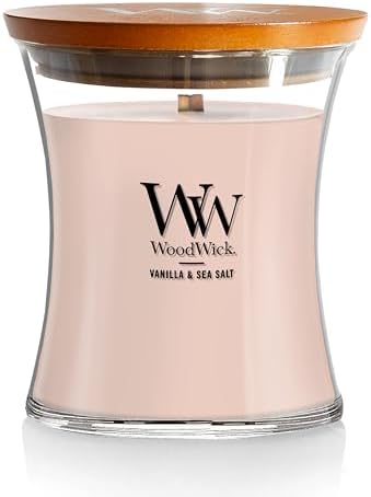 WoodWick Vanilla Sea Salt Scented Medium Hourglass Candle