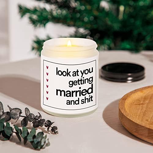 BaubleDazz Funny Wedding Engagement Scented Candle 7oz 35hrs Burner
