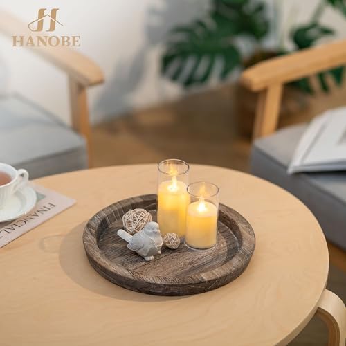 Rustic Wood Table Centerpiece Candle Holder 11x11