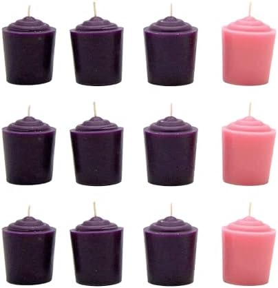Beautiful Advent Wreath Votive Candle Set for Fall Christmas