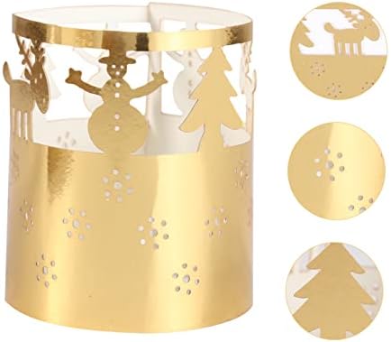 Gold Snowflake Candle Lampshades
