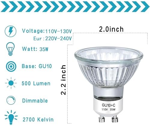 Perfect for Candle Warmer Lamps 35W GU10 110V Halogen Bulb Replacement