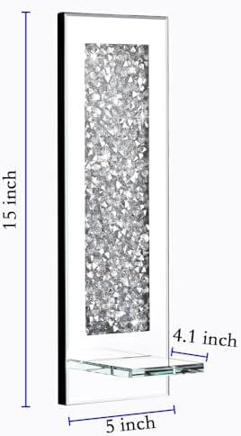 Pibeyer Crystal Crush Diamond Wall Candle Holder Set of 2