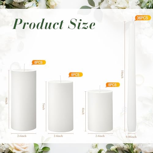 MTLEE Hand-Poured Candle Holder Set 54-Piece