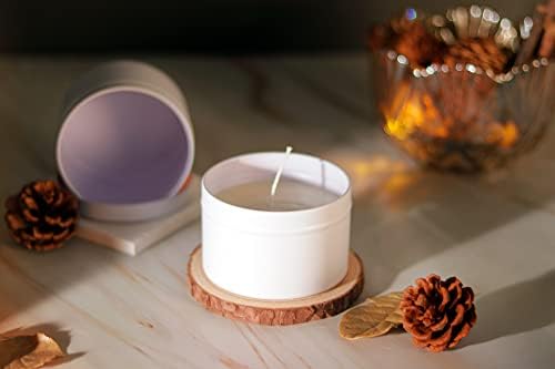 Aroparc 8oz Candle Tins White 24-Piece Set