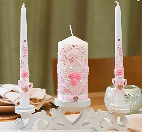 VABA Best Rose Pink Wedding Candle Set