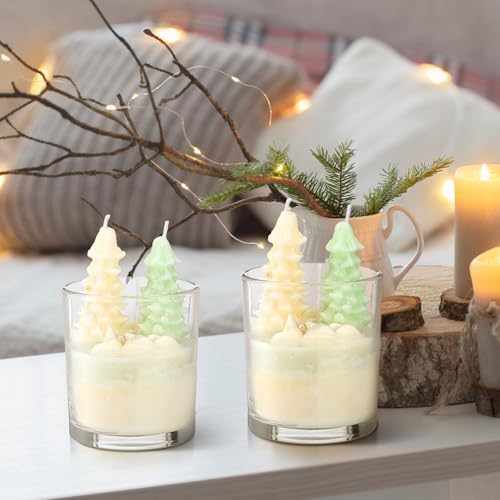 Christmas Aspen Scented Candles DE Winter Decor 2-Pack