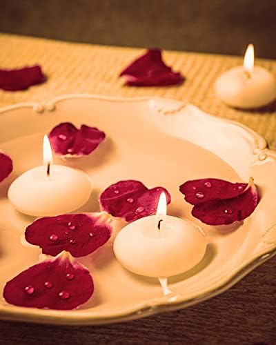 Sealed-Top Floating Tealight Candles Elegant White Set