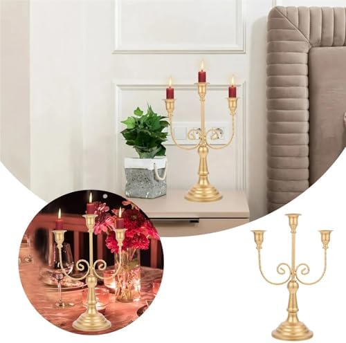 Three-Arm Candleholder Santa Candle Stand with Detachable Candlesticks