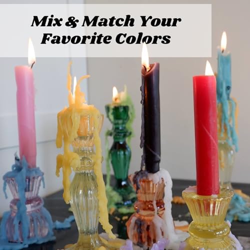 Vibrant Taper Candles in 6 Unique Sizes