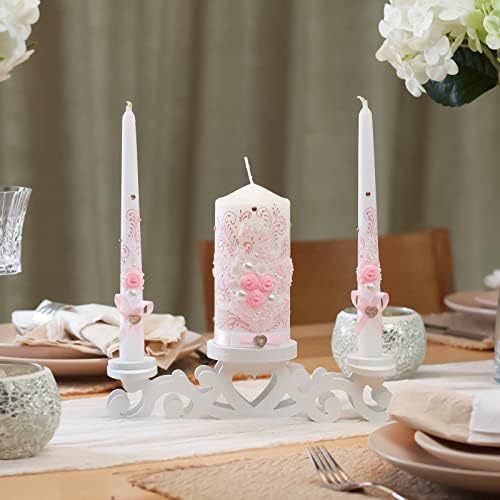 VABA Best Rose Pink Wedding Candle Set