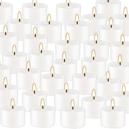 White Vanilla Scented Tealight Candle Set for Relaxation