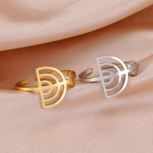 Adjustable Stainless Steel Menorah for Home Office Jewish Judaica Jewelry