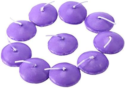 esowemsn 12pcs Purple Smokeless Floating Candles