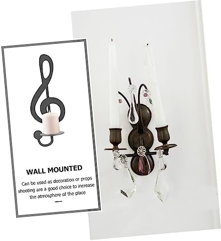 Modern Metal Candle Scent Wall Sconce with Note Design