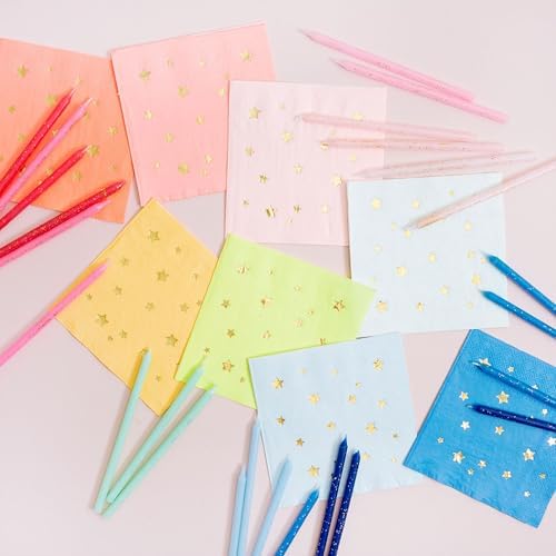 Glowing Gold Glitter 24pk Birthday Candles