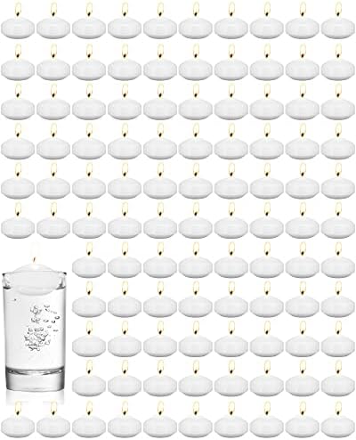 Sealed-Top Floating Tealight Candles Elegant White Set