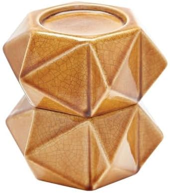 Elk Home 7-Inch Ceramic Candleholder Set Honey-Finished