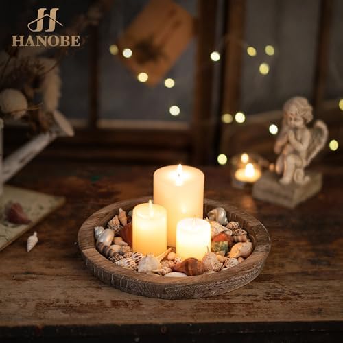 Rustic Wood Table Centerpiece Candle Holder 11x11