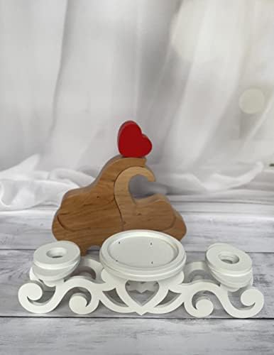 Magik Life Unity Candle Holder Set with Heart